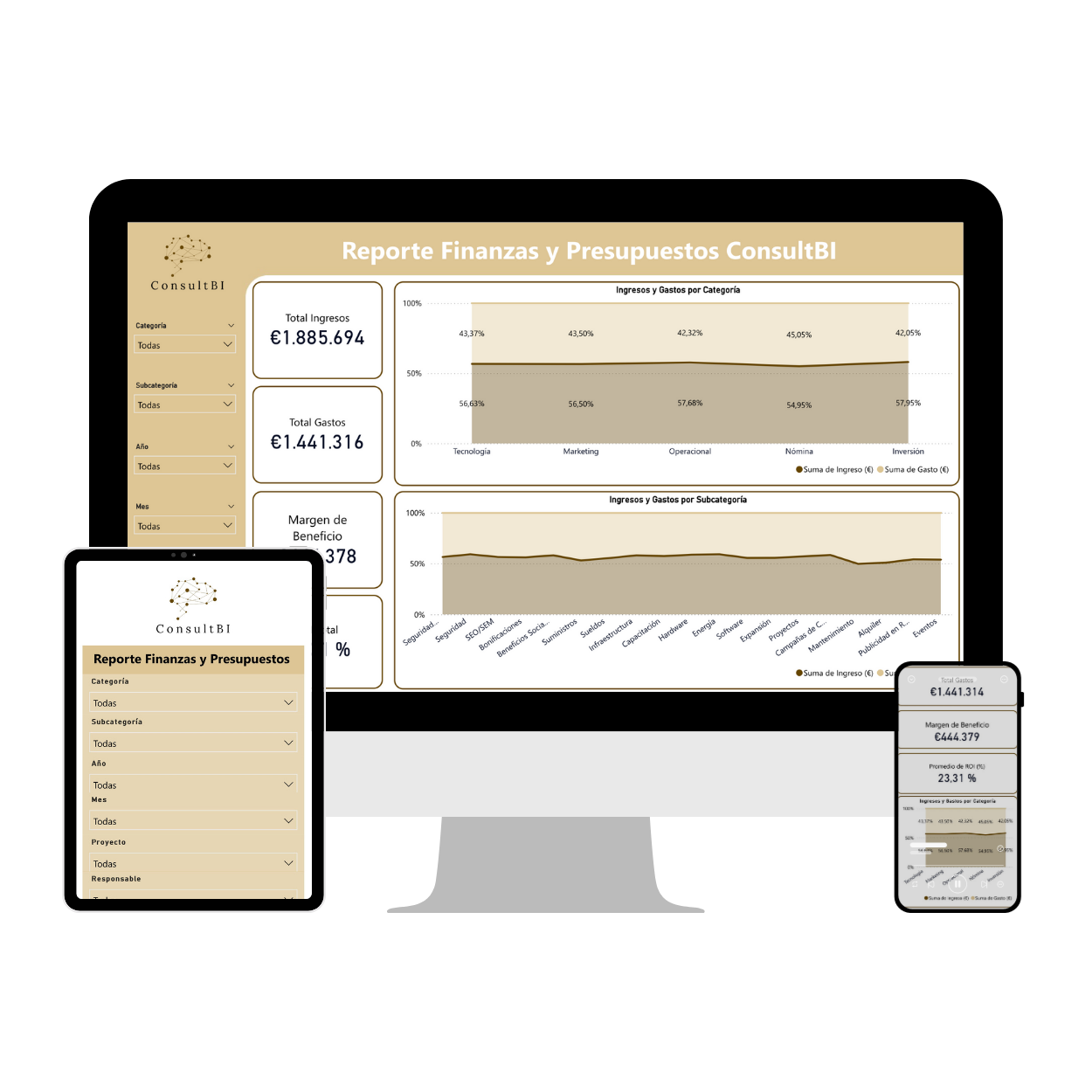 mockup plantillas gratuitas power bi con reporte de control de inventarios y stock