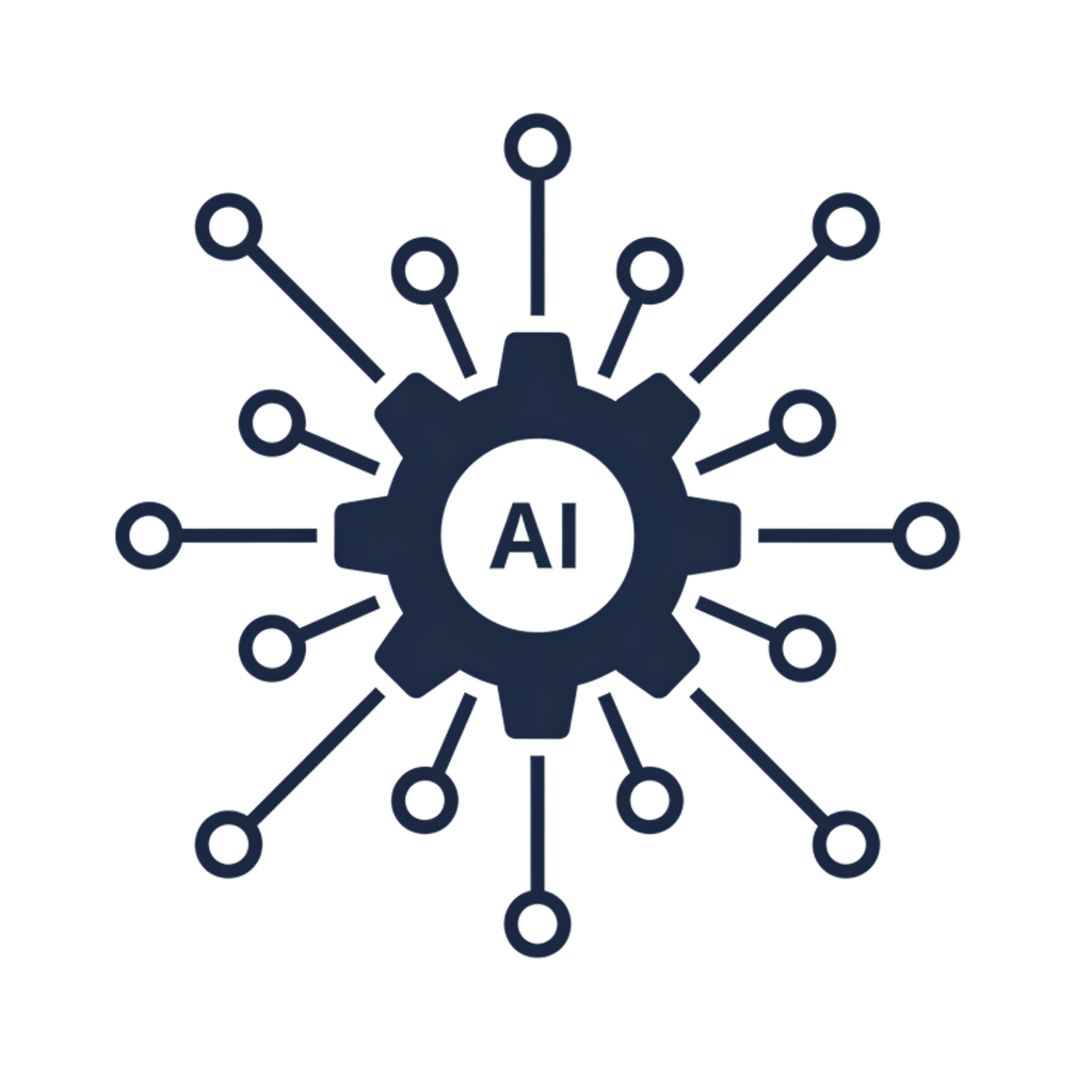 Icono Automatizacion con IA para Power BI en azul corporativo ConsultBI