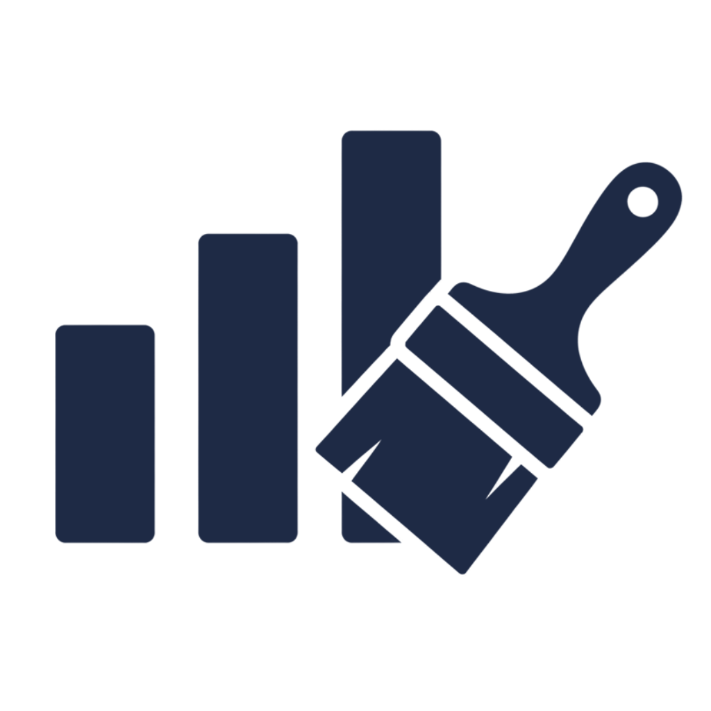 Icono personalización de gráfico de Power BI en azul corporativo ConsultBI