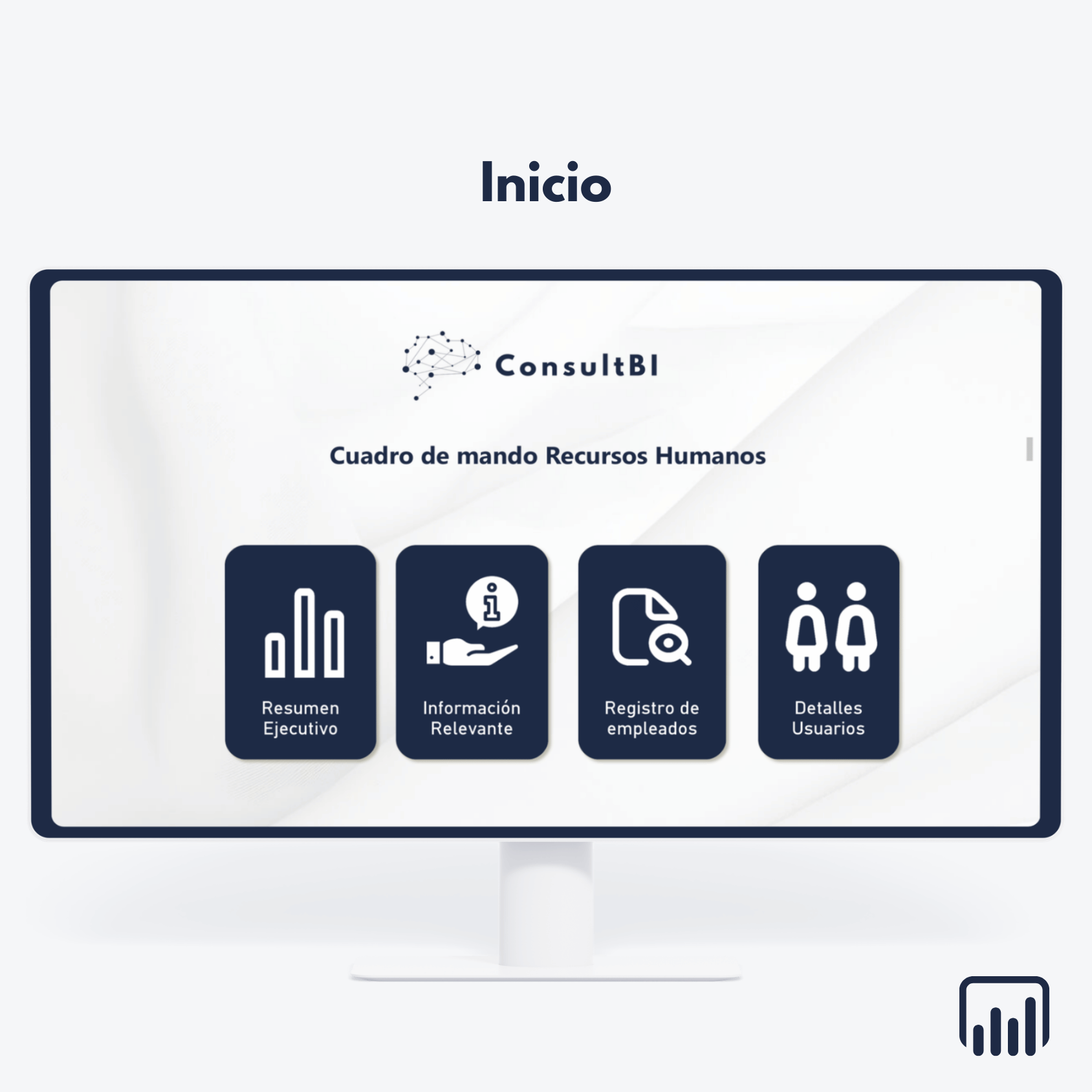 Avanzada Español 1 Monitor mostrando cuadro de mando de Recursos Humanos - Análisis y gestión de datos de personal y empleados.