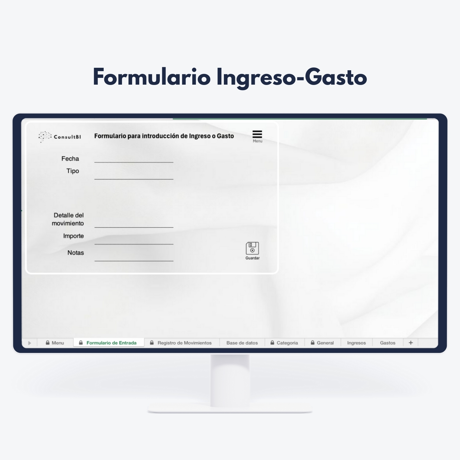 Formulario digital para registro de ingresos y gastos financieros - Gestión y análisis de datos contables en finanzas